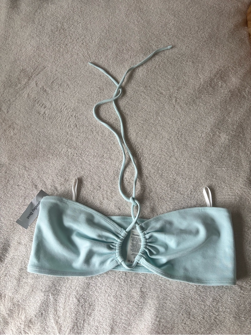 Sunday Best - NWT - Aritzia - Cora Frosted Aquamarine Halter Top